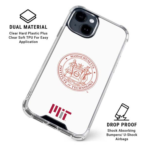 Massachusetts Institute of Technology MIT White Logo iPhone 15 Clear Case