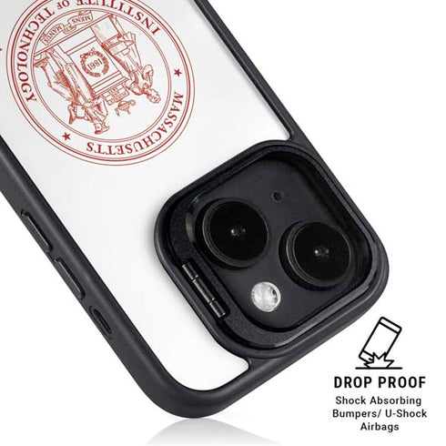 Massachusetts Institute of Technology MIT White Logo iPhone 15 Plus Kickstand Case