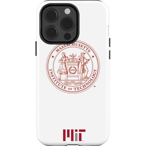Massachusetts Institute of Technology MIT White Logo iPhone 15 Pro Impact Case