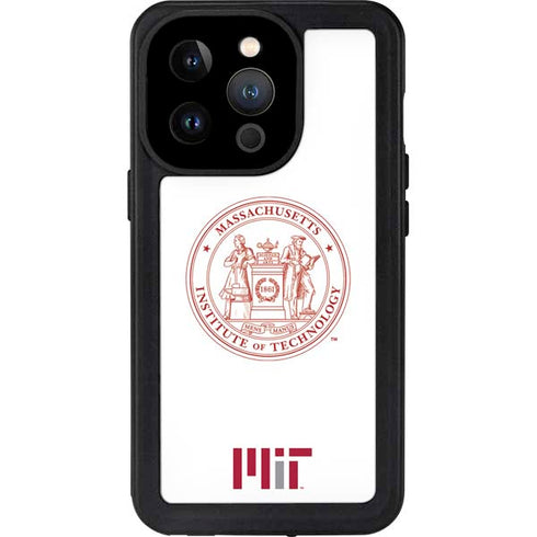 Massachusetts Institute of Technology MIT White Logo iPhone 15 Pro Waterproof Case