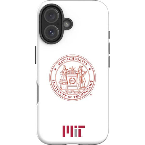 Massachusetts Institute of Technology MIT White Logo iPhone 16 Impact Case