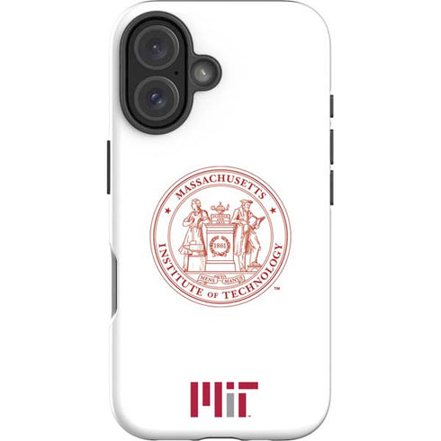 Massachusetts Institute of Technology MIT White Logo iPhone 16 Plus Impact Case