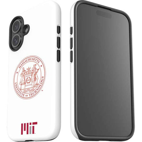 Massachusetts Institute of Technology MIT White Logo iPhone 16 Plus Impact Case
