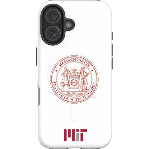 Massachusetts Institute of Technology MIT White Logo iPhone 16 Plus Magsafe Impact Case