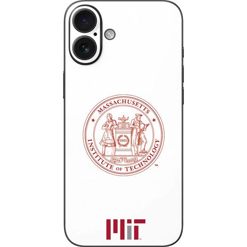 Massachusetts Institute of Technology MIT White Logo iPhone 16 Plus Skin