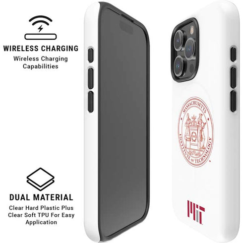 Massachusetts Institute of Technology MIT White Logo iPhone 16 Pro Magsafe Impact Case