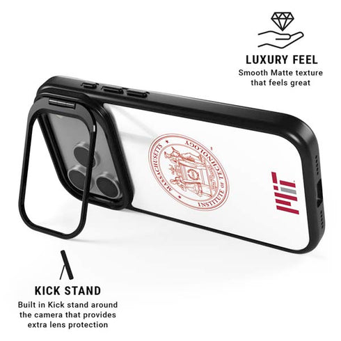 Massachusetts Institute of Technology MIT White Logo iPhone 17 Pro Kickstand Case