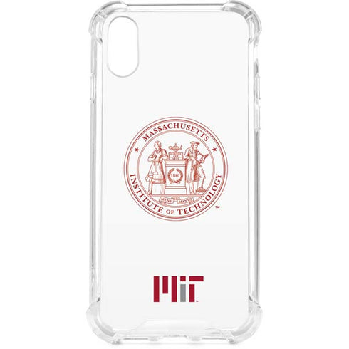 Massachusetts Institute of Technology MIT White Logo iPhone XS Clear Case