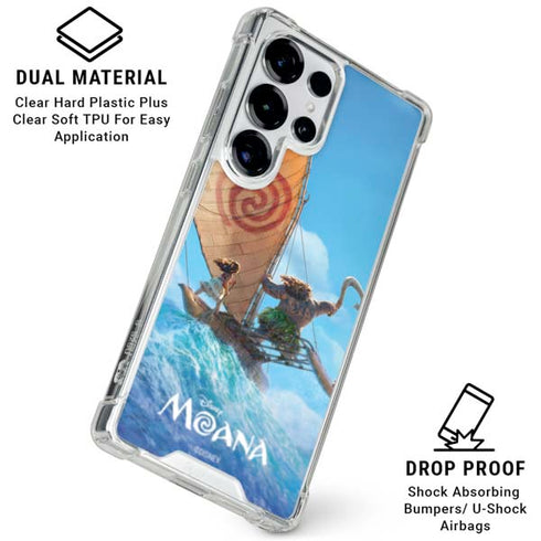 Disney Princess Moana Movie Poster Galaxy S26 Ultra Clear Case