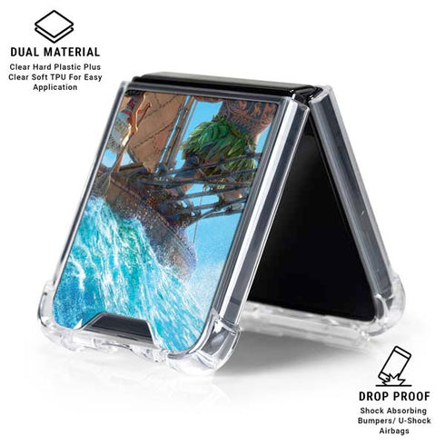 Disney Princess Moana Movie Poster Galaxy Z Flip6 Clear Case