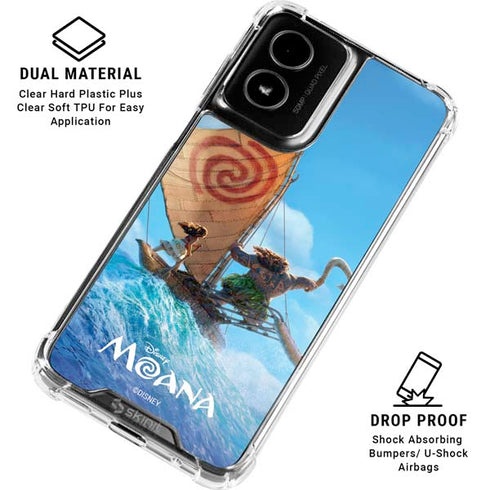 Disney Moana Movie Poster Moto G Power 5G (2024) Clear Case