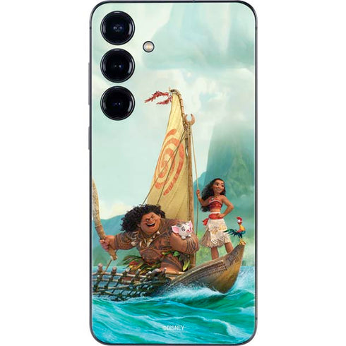 Disney Princess Moana and Maui Set Sail Galaxy S25 Plus Skin