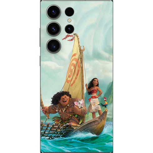Disney Princess Moana and Maui Set Sail Galaxy S25 Ultra Skin