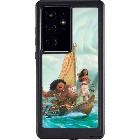 Disney Moana and Maui Set Sail Galaxy S24 Ultra Waterproof Case