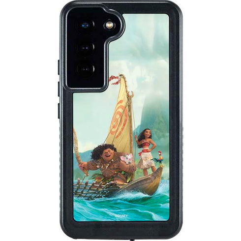 Disney Moana and Maui Set Sail Galaxy S24 Waterproof Case
