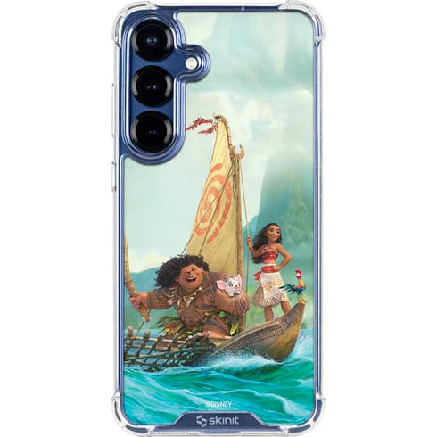 Disney Princess Moana and Maui Set Sail Galaxy S25 FE Clear Case