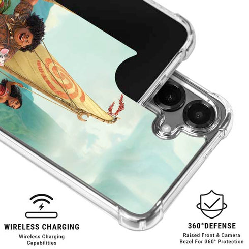 Disney Princess Moana and Maui Set Sail Galaxy S26 Clear Case