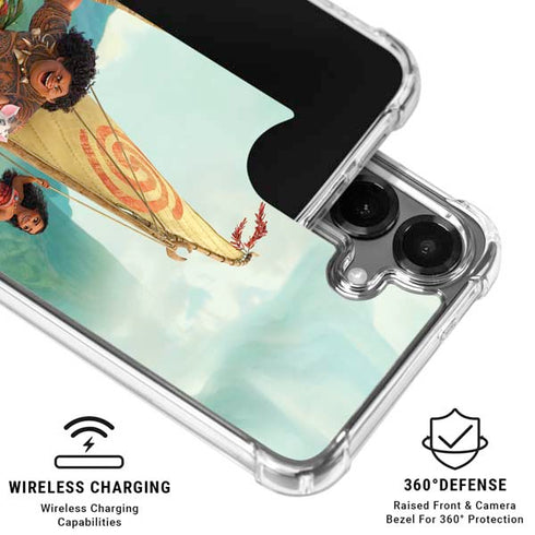 Disney Princess Moana and Maui Set Sail Galaxy S26 Plus Clear Case