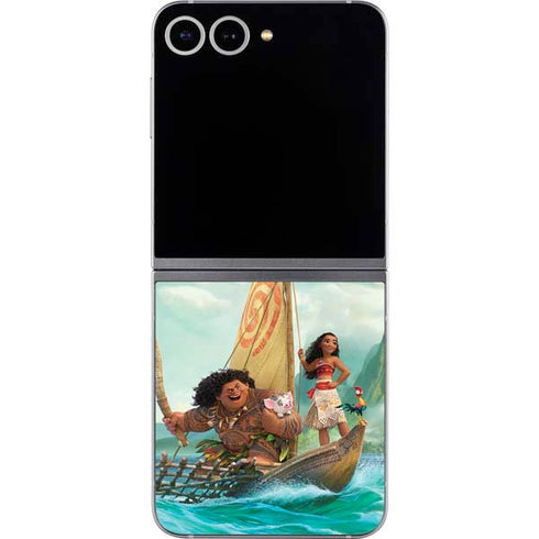 Disney Princess Moana and Maui Set Sail Galaxy Z Flip6 Skin