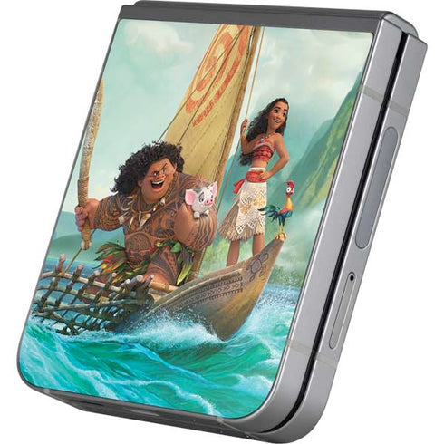 Disney Princess Moana and Maui Set Sail Galaxy Z Flip6 Skin