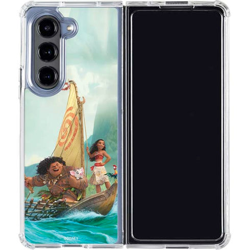Disney Moana and Maui Set Sail Galaxy Z Fold5 5G Clear Case
