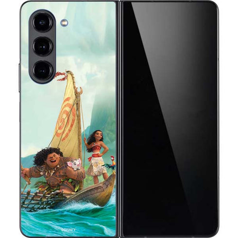 Disney Moana and Maui Set Sail Galaxy Z Fold5 5G Skin