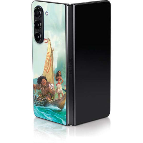 Disney Moana and Maui Set Sail Galaxy Z Fold5 5G Skin