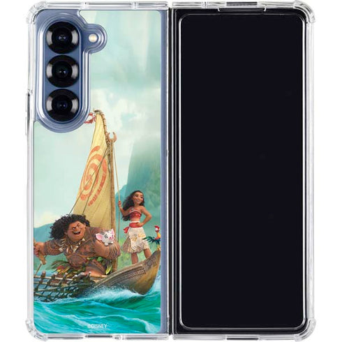 Disney Princess Moana and Maui Set Sail Galaxy Z Fold7 Clear Case