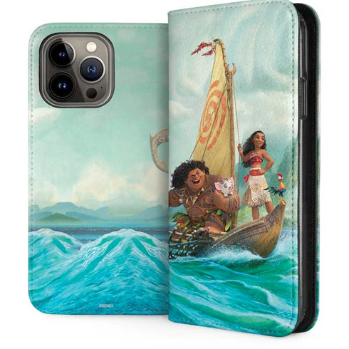 Disney Moana and Maui Set Sail iPhone 13 Pro Max Folio Case