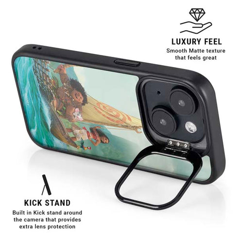 Disney Princess Moana and Maui Set Sail iPhone 15 Plus Kickstand Case