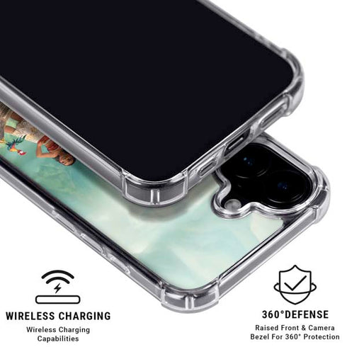 Disney Princess Moana and Maui Set Sail iPhone 16 Plus Clear Case