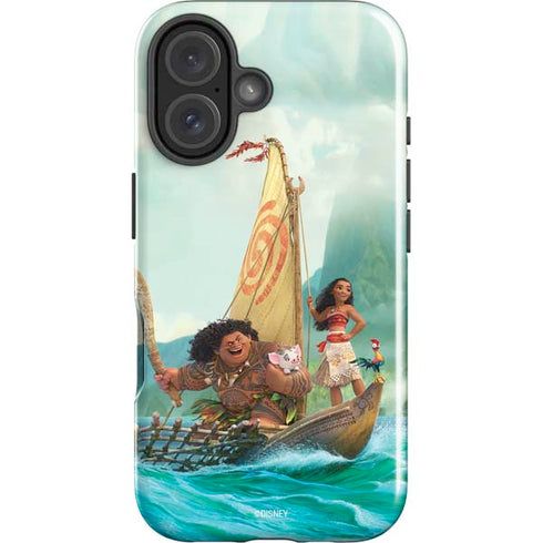 Disney Princess Moana and Maui Set Sail iPhone 16 Plus Impact Case