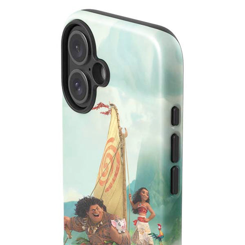 Disney Princess Moana and Maui Set Sail iPhone 16 Plus Impact Case