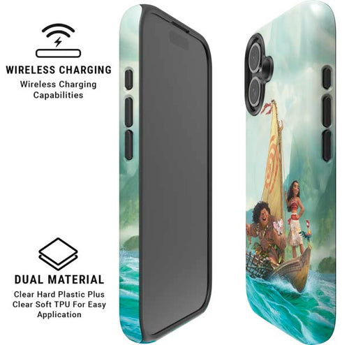 Disney Princess Moana and Maui Set Sail iPhone 16 Plus Magsafe Impact Case