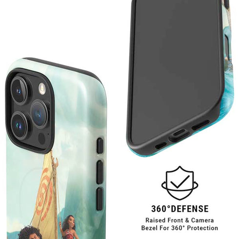 Disney Princess Moana and Maui Set Sail iPhone 16 Pro Max Magsafe Impact Case