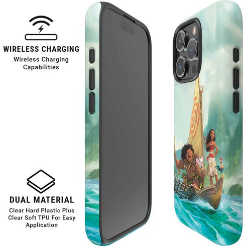 Disney Princess Moana and Maui Set Sail iPhone 16 Pro Max Magsafe Impact Case