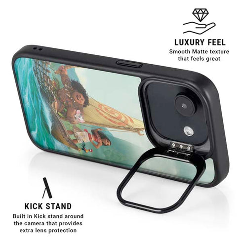 Disney Princess Moana and Maui Set Sail iPhone 16e Kickstand Case