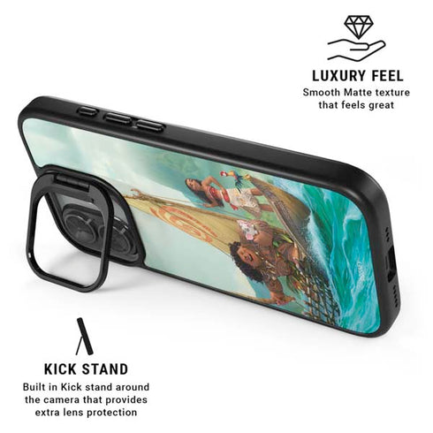 Disney Princess Moana and Maui Set Sail iPhone 17 Kickstand Case