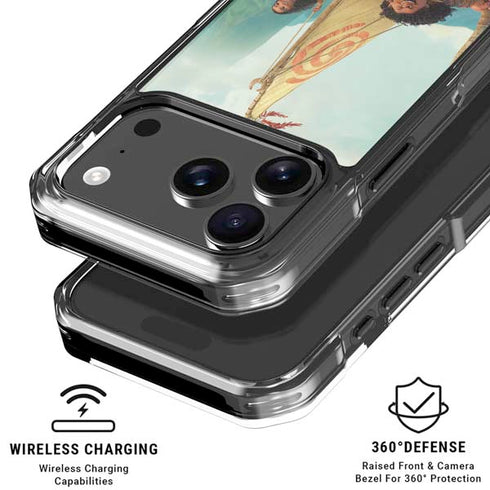 Disney Princess Moana and Maui Set Sail iPhone 17 Pro Clear Case