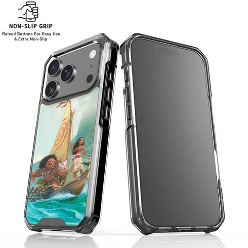 Disney Princess Moana and Maui Set Sail iPhone 17 Pro Clear Case
