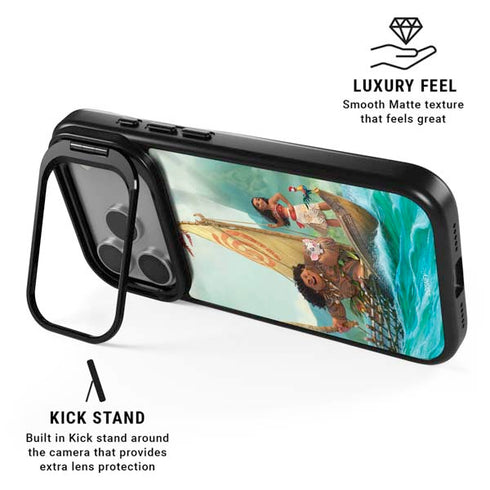 Disney Princess Moana and Maui Set Sail iPhone 17 Pro Kickstand Case