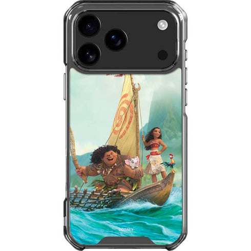 Disney Princess Moana and Maui Set Sail iPhone 18 Pro Max Clear Case