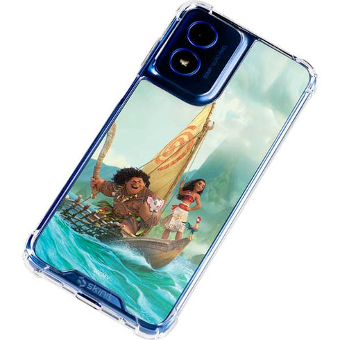 Disney Princess Moana and Maui Set Sail Moto G 5G (2024) Clear Case