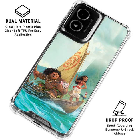 Disney Moana and Maui Set Sail Moto G Power 5G (2024) Clear Case