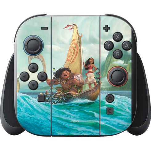 Disney Princess Moana and Maui Set Sail Nintendo Switch 2 (2025) with Joy-Con Skin