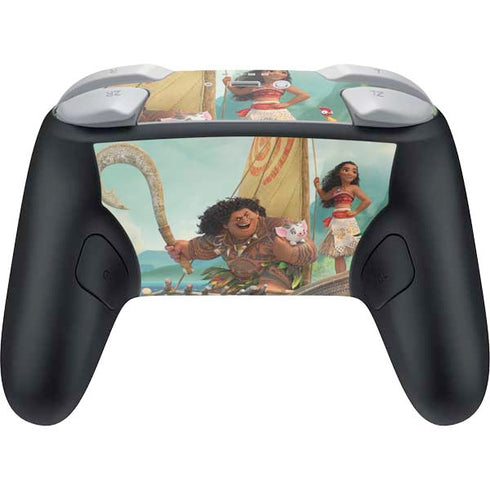 Disney Princess Moana and Maui Set Sail Nintendo Switch 2 (2025) Pro Controller Skin