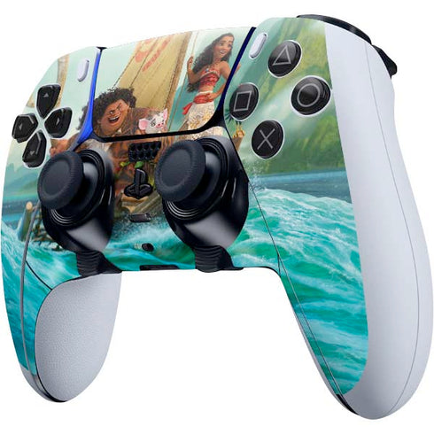 Disney Moana and Maui Set Sail PS5 DualSense Edge Pro Controller Skin