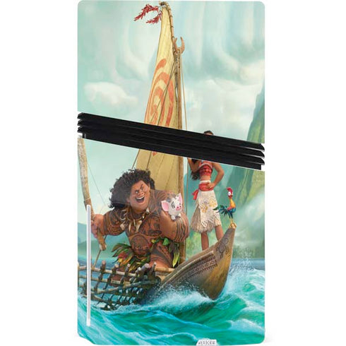Disney Princess Moana and Maui Set Sail PS5 Pro Disk Bundle Skin