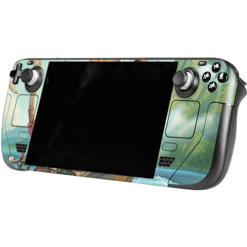 Disney Moana and Maui Set Sail Steam Deck Handheld Gaming Computer OLED Skin