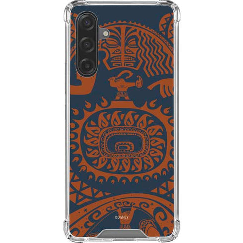 Disney Princess Moana Octopus Tropical Print Art Galaxy A17 Clear Case